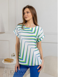 блуза цветная зеленые полоски